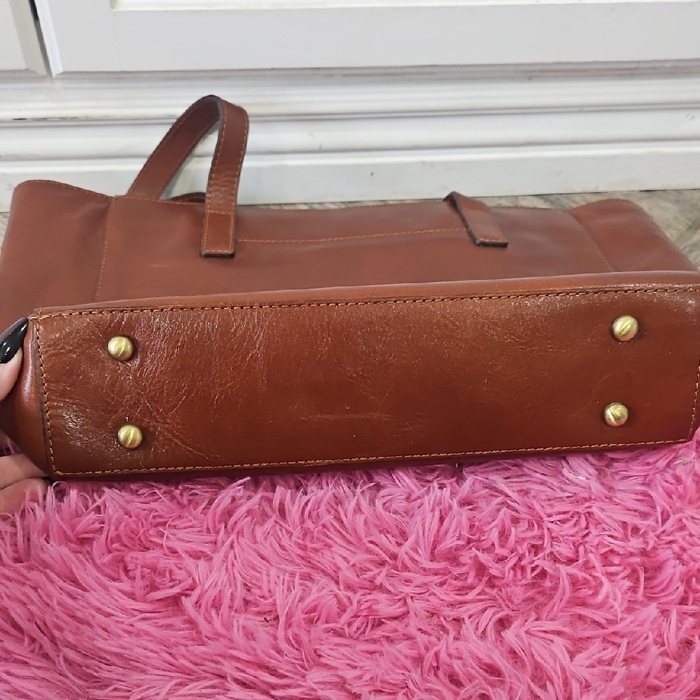Brown Leather Patrish Nash Tote Bag - Picture 6 of 7